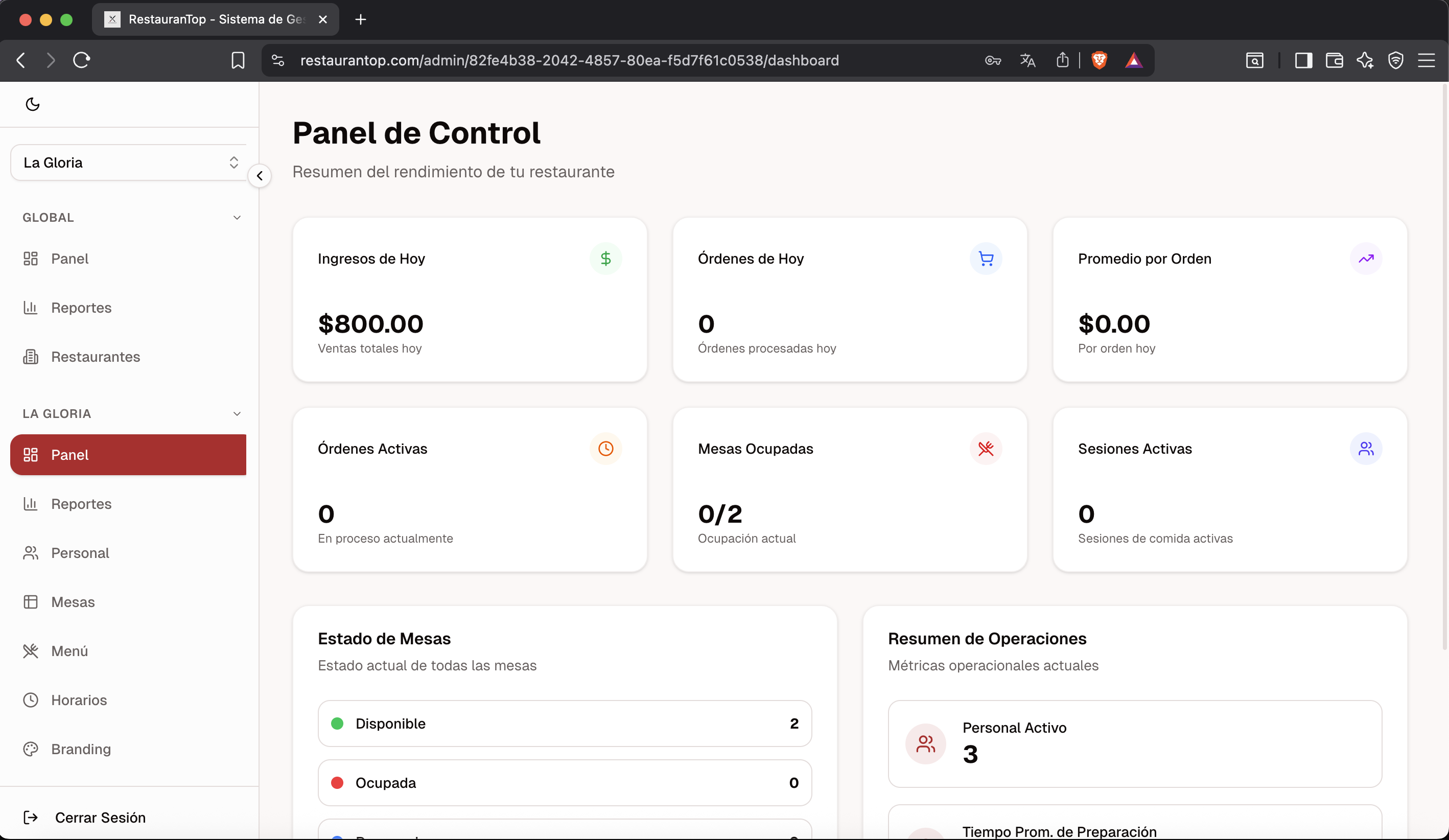 Dashboard en Tiempo Real